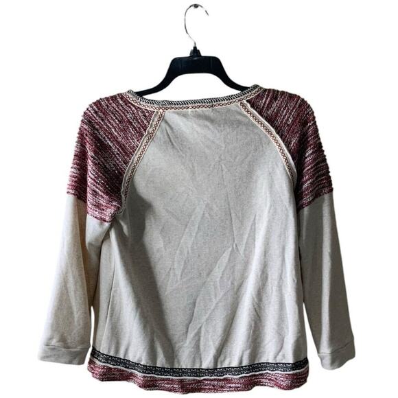 Altard State Shirt Womens Medium Long Sleeve Raglan Cut Crewneck Preppy Pullover - Picture 4 of 8